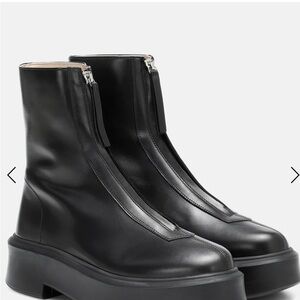 The Row Black Platform Zipper Boots